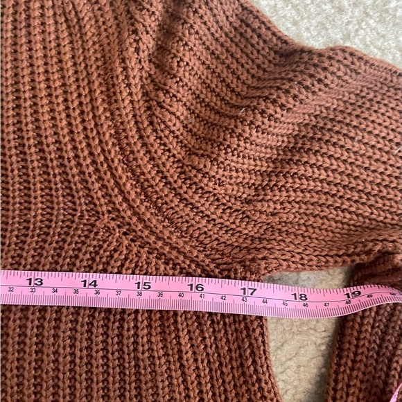 American Apparel Aslan Sweater Size Small Long Sleeve Crop Brown Light Sweater‎ - Picture 10 of 10